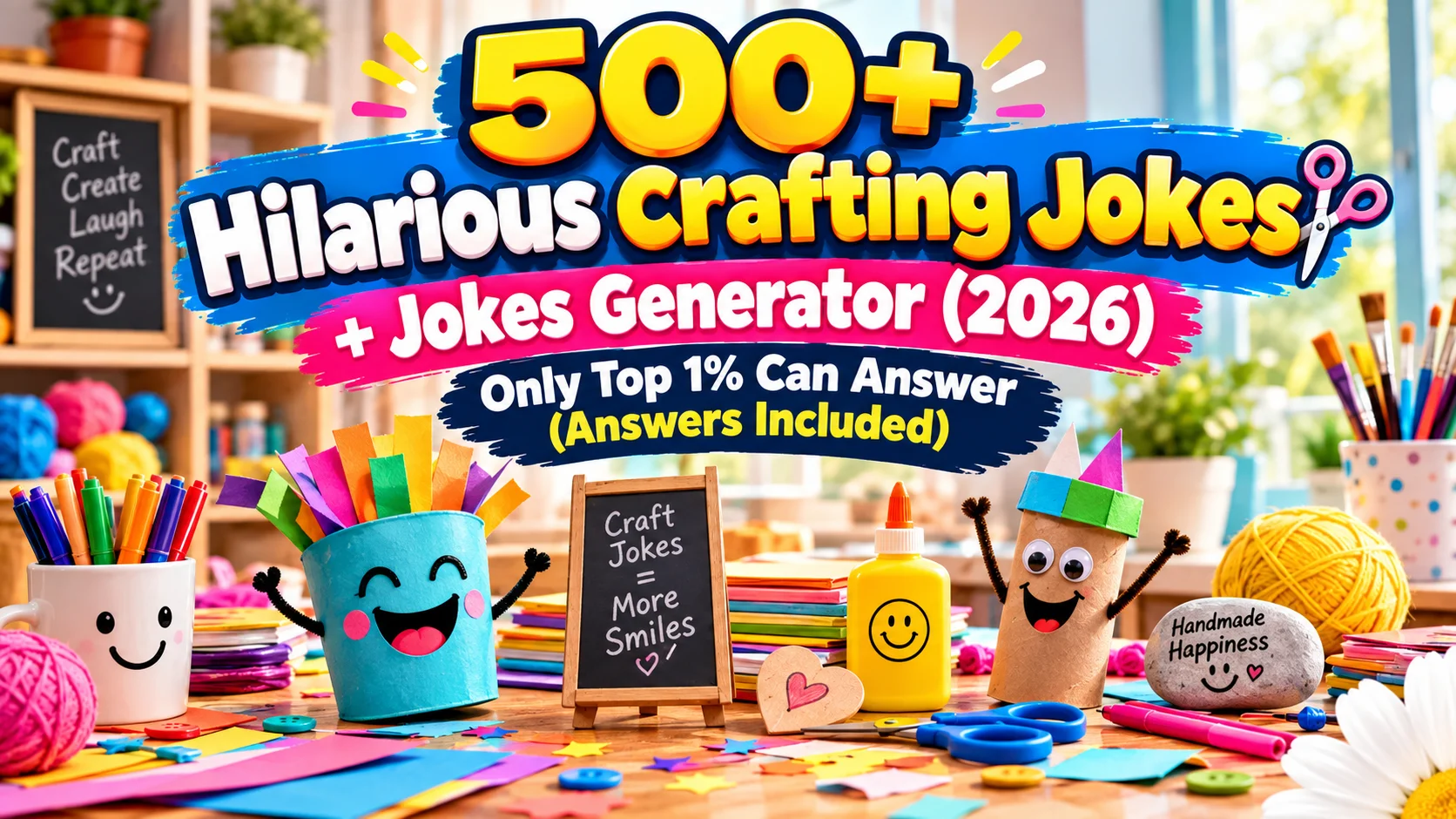 Hilarious Crafting Jokes + Jokes Generator