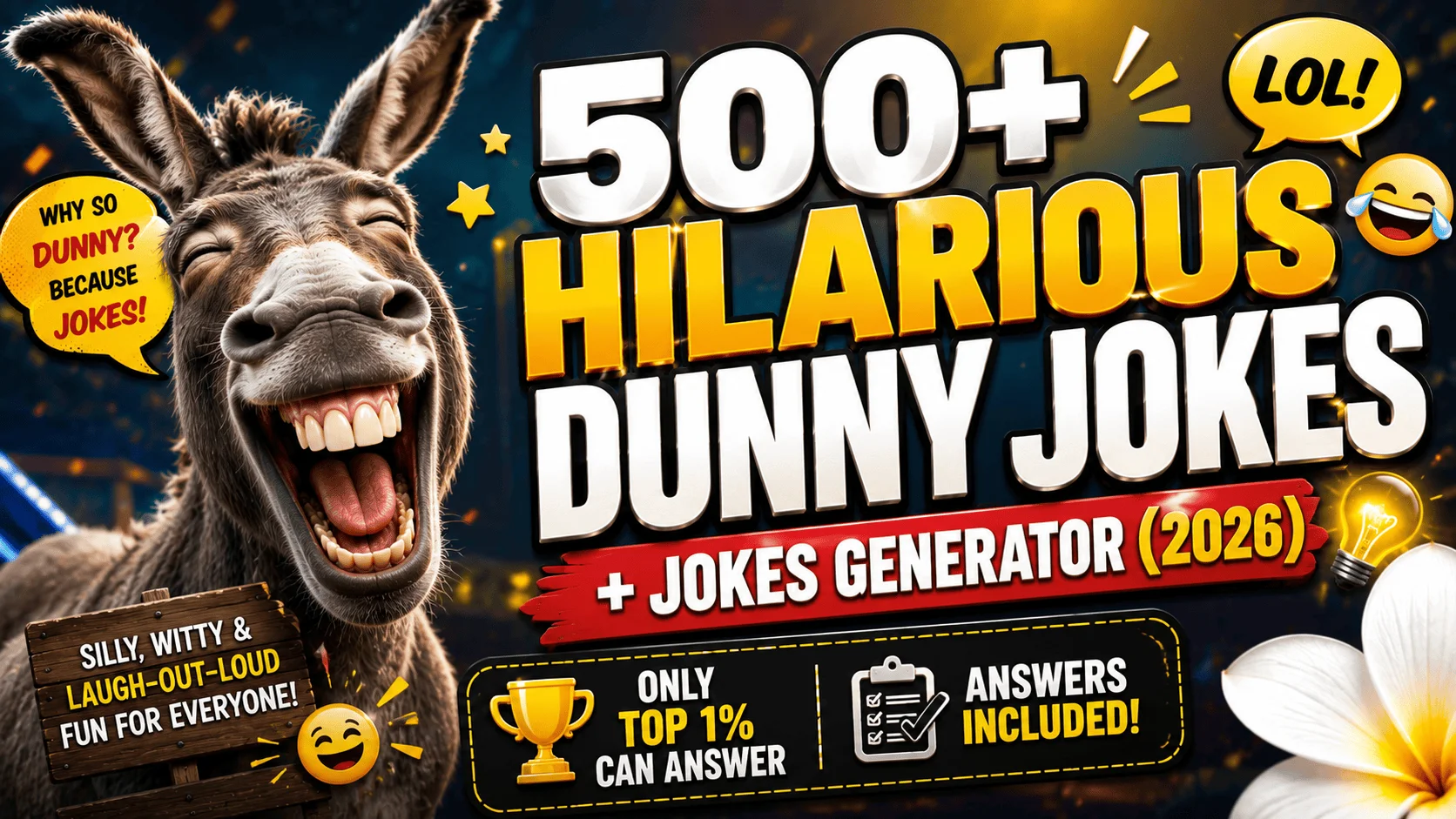 Hilarious Dunny Jokes + Jokes Generator