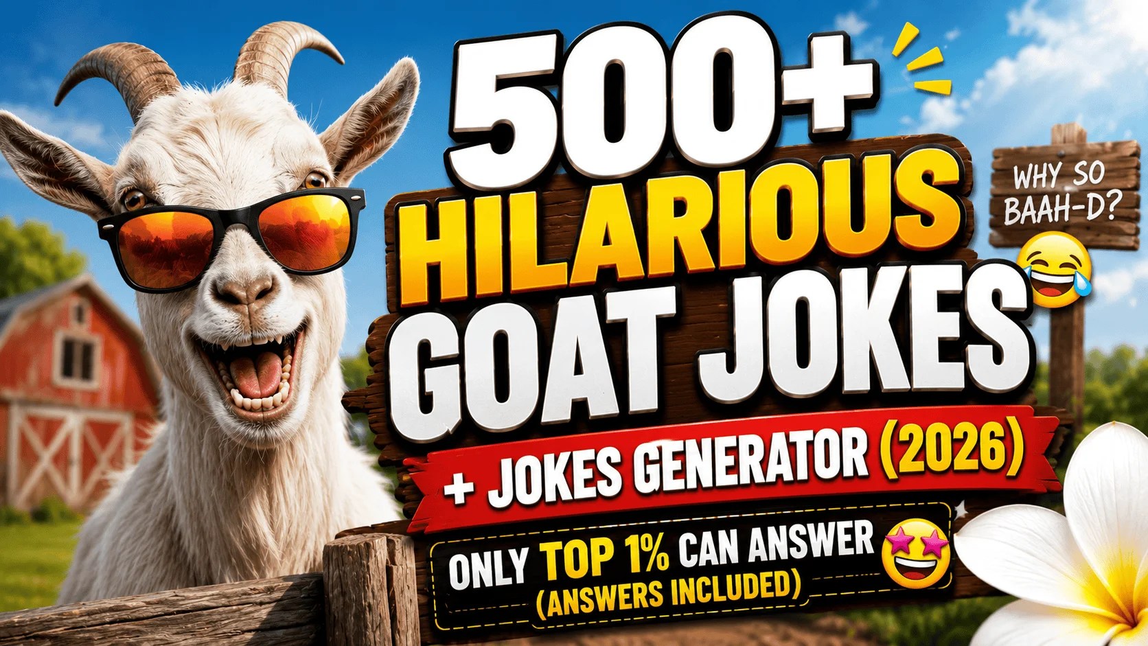 Hilarious Goat Jokes + Jokes Generator