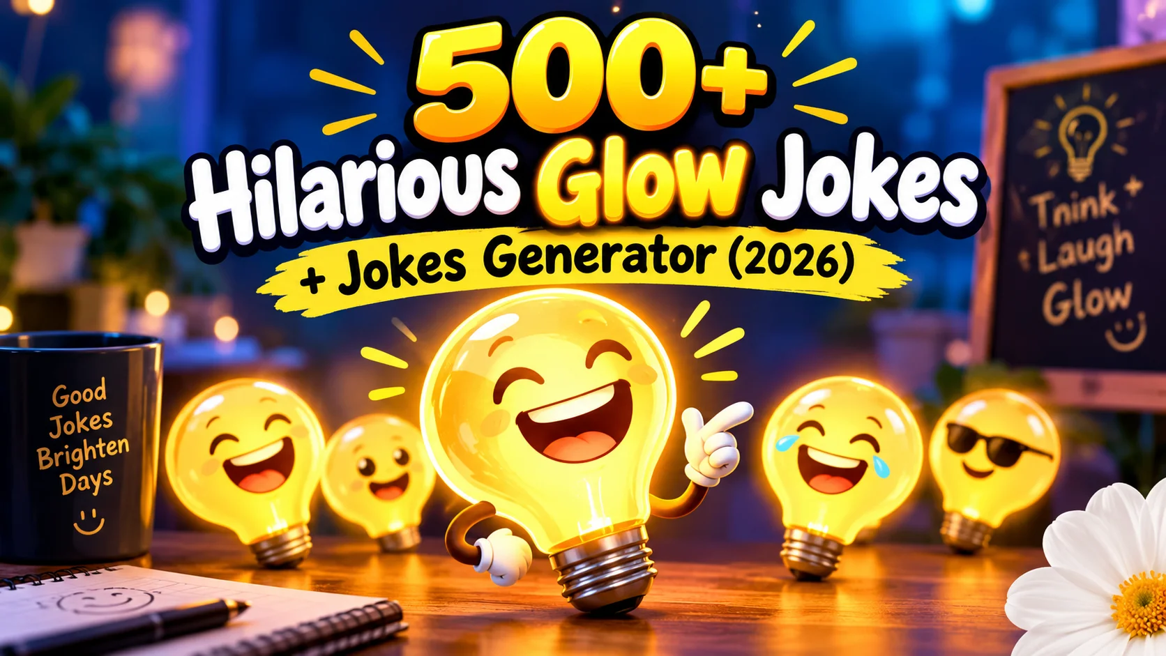Hilarious Glow Jokes + Jokes Generator